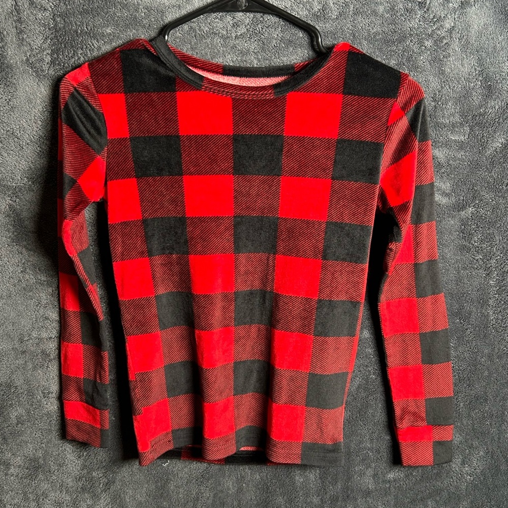 Cat & Jack Red and Black Pajama Set Buffalo Plaid